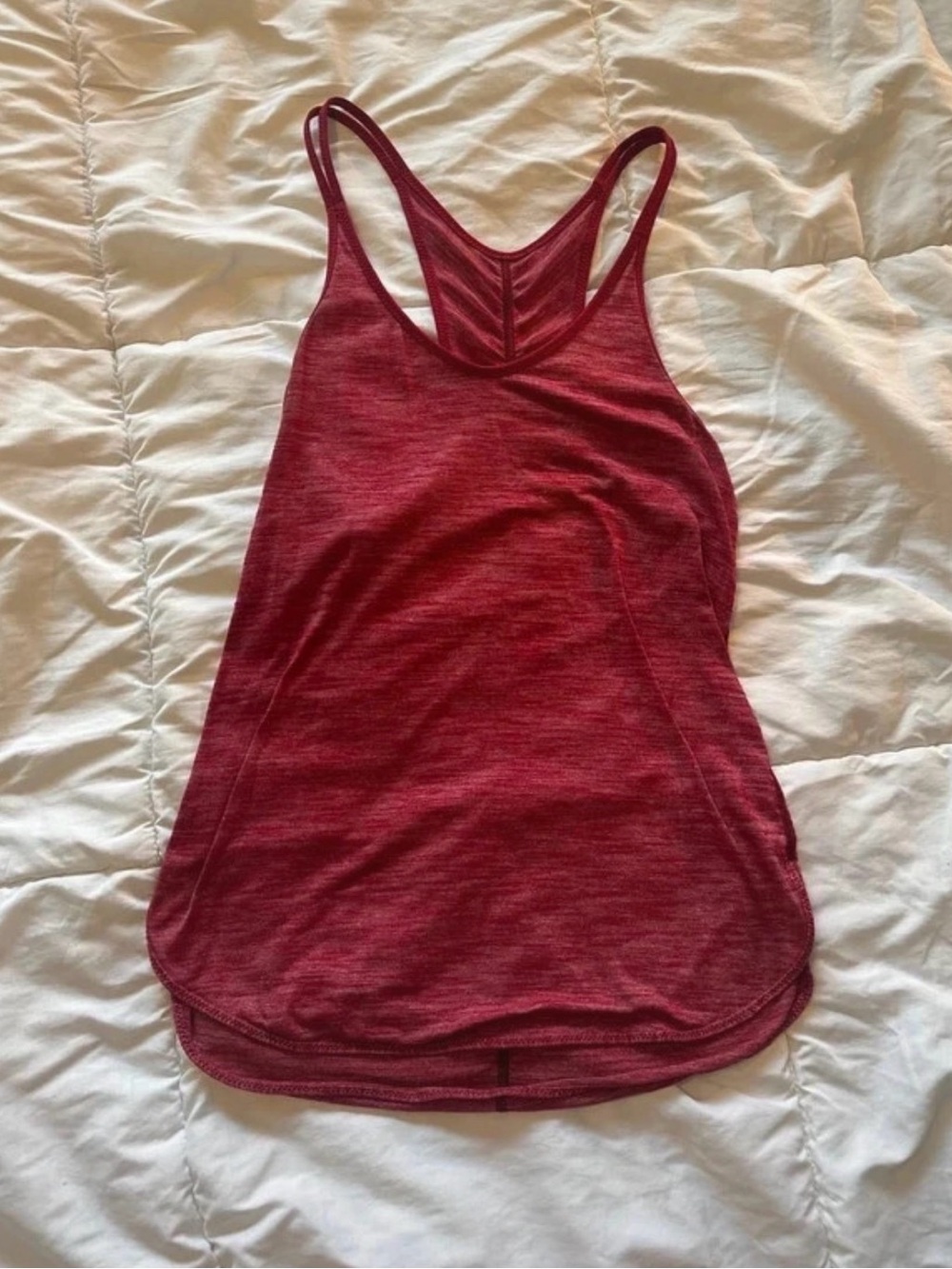 lululemon athletica Marled Burgundy Racerback Tank